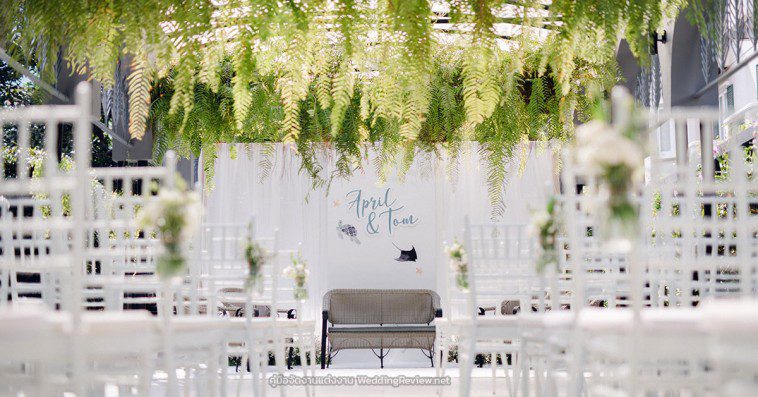 รีวิวจัดงานแต่งงานในสวน สไตล์คุณเมษ คุณทอม ที่ 'วังดินสอ'