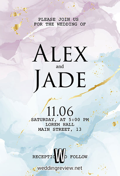 การ์ดแต่งงานสีม่วง