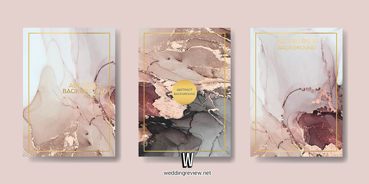 การ์ดแต่งงานสีแดง ไวน์ เบอกันดี