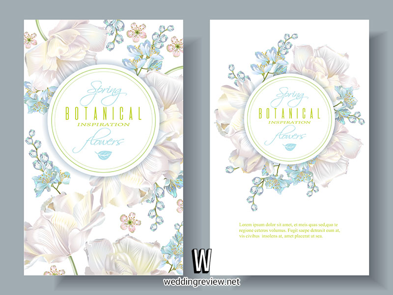 การ์ดแต่งงานสีฟ้า