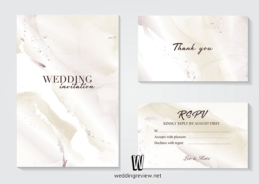 การ์ดแต่งงานสีทอง & เอิร์ธโทน