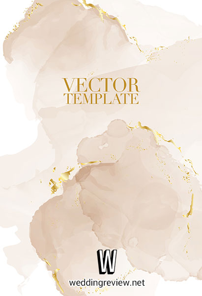 การ์ดแต่งงานสีทอง & เอิร์ธโทน