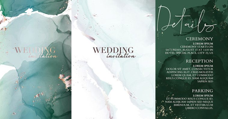 รวมแบบ การ์ดแต่งงาน สีสวย กว่า 60+ แบบ