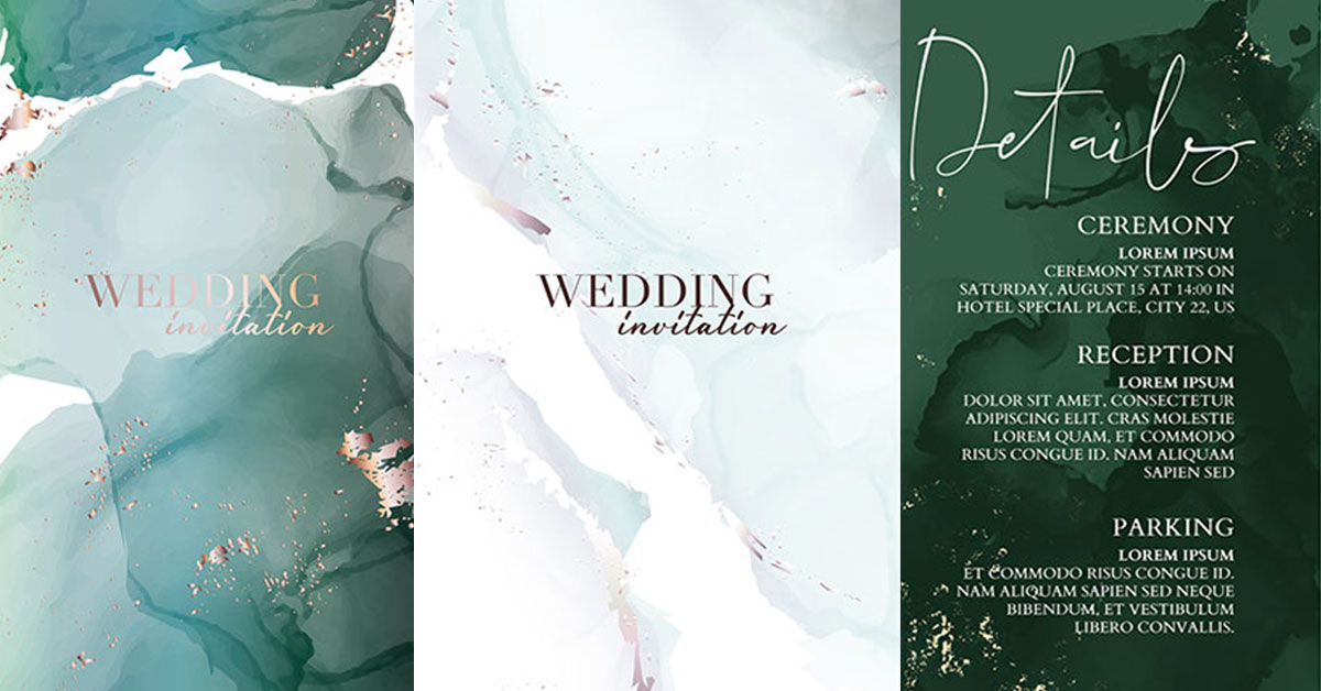 รวมแบบ การ์ดแต่งงาน สีสวย กว่า 60+ แบบ