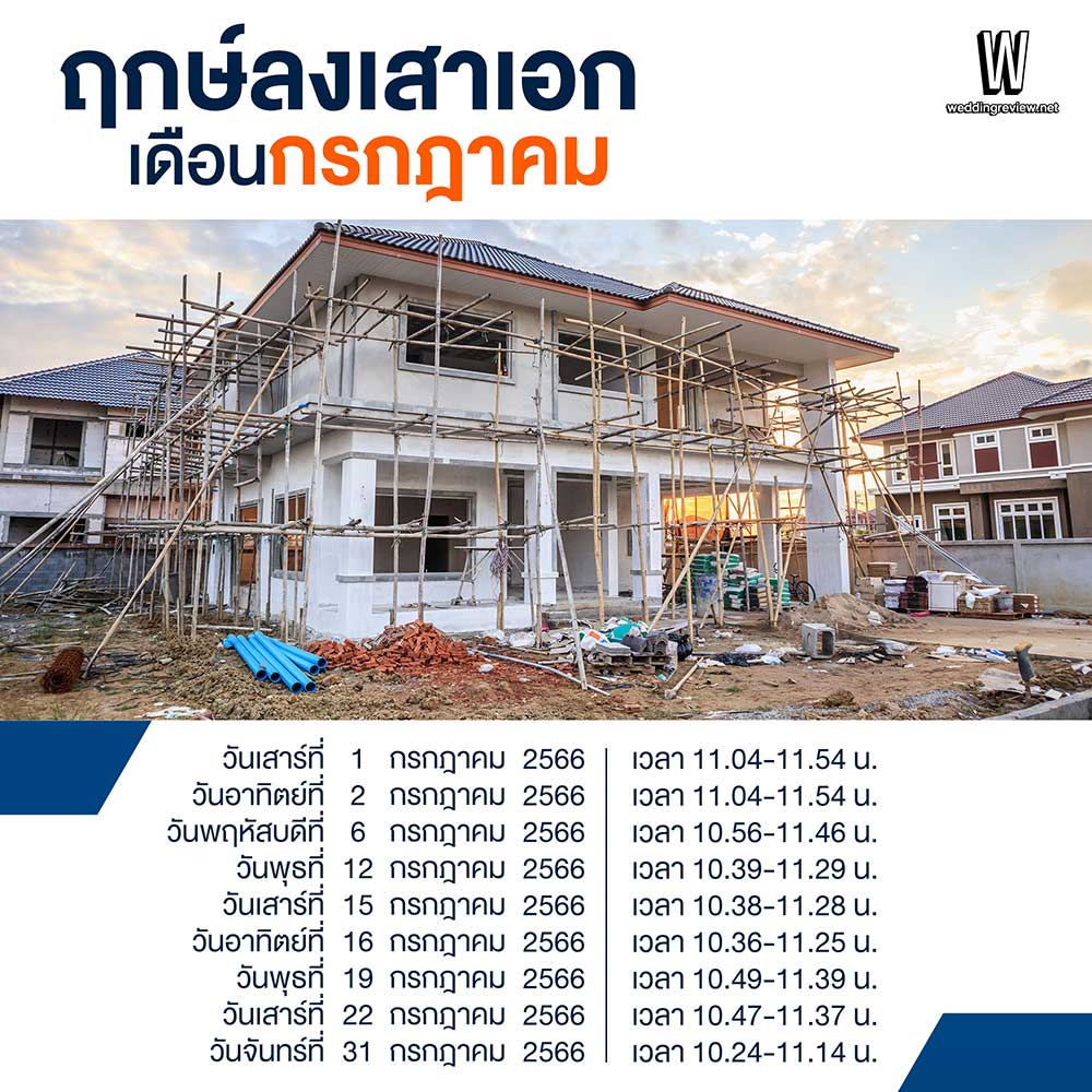 “ส่องฤกษ์สร้างบ้าน 2566” ฤกษ์ลงเสาเอก ปลูกบ้านใหม่ ในเดือนมงคล 2566