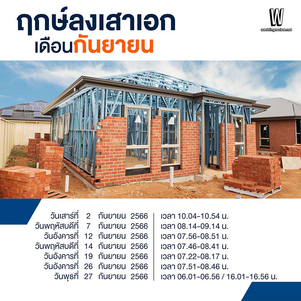 “ส่องฤกษ์สร้างบ้าน 2566” ฤกษ์ลงเสาเอก ปลูกบ้านใหม่ ในเดือนมงคล 2566