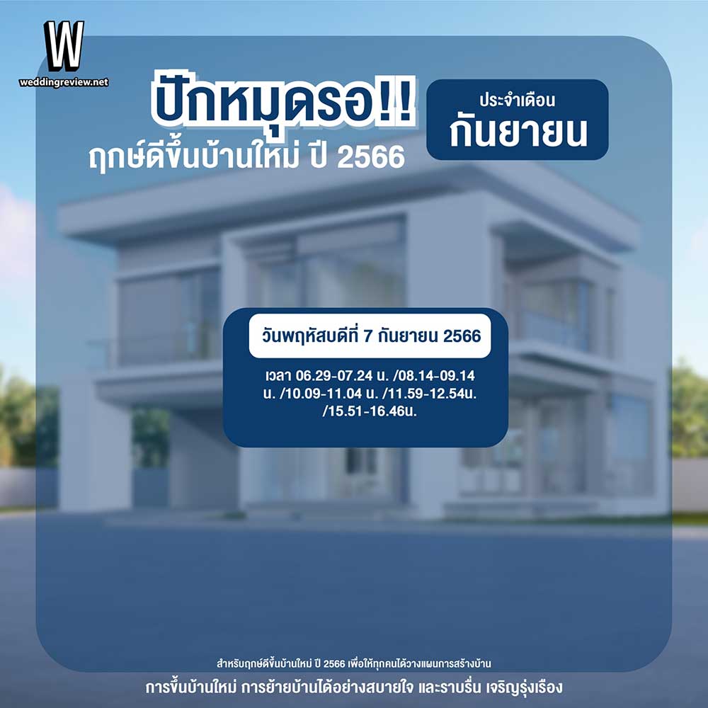 ปักหมุดรอ! ฤกษ์ดีขึ้นบ้านใหม่ ปี 2566