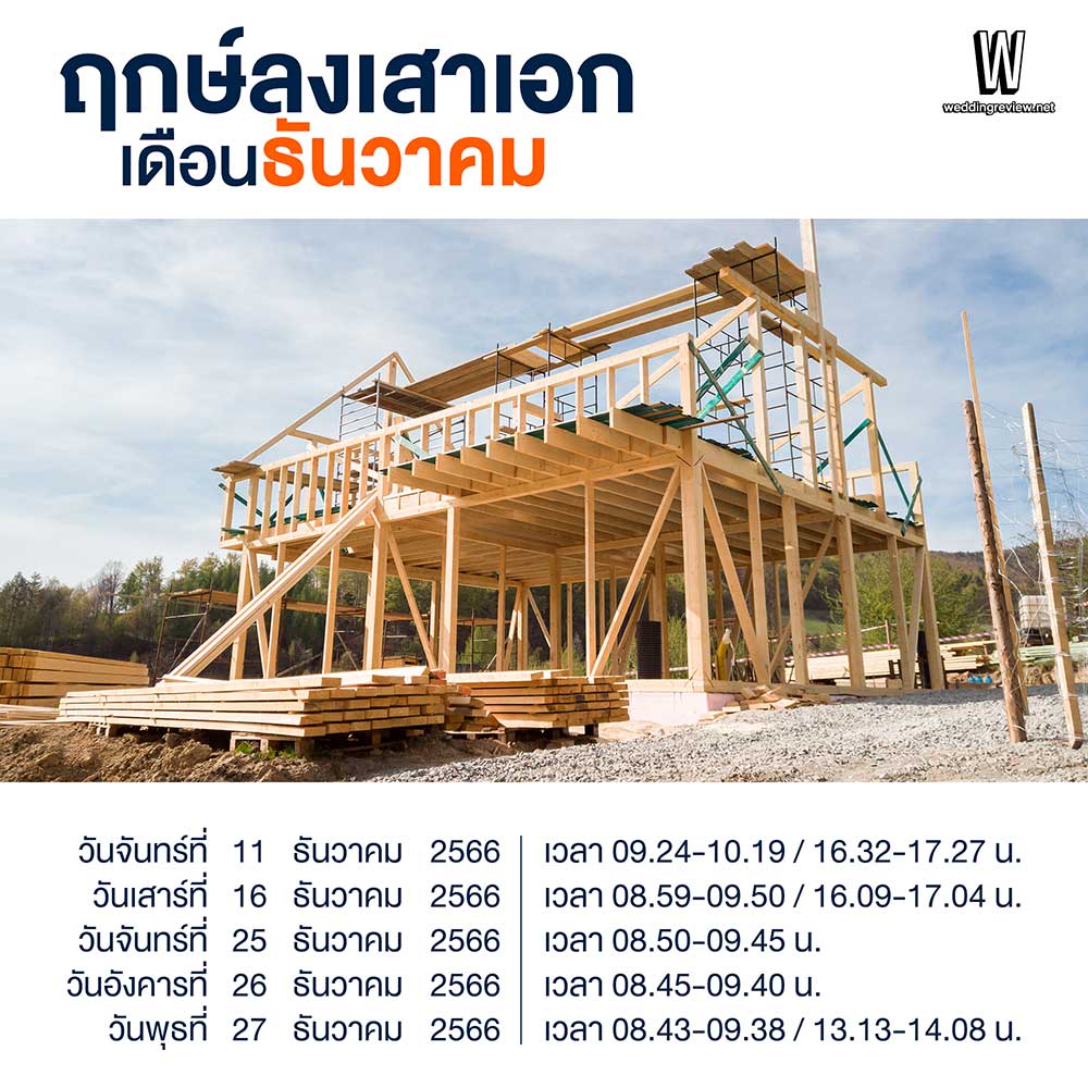 “ส่องฤกษ์สร้างบ้าน 2566” ฤกษ์ลงเสาเอก ปลูกบ้านใหม่ ในเดือนมงคล 2566