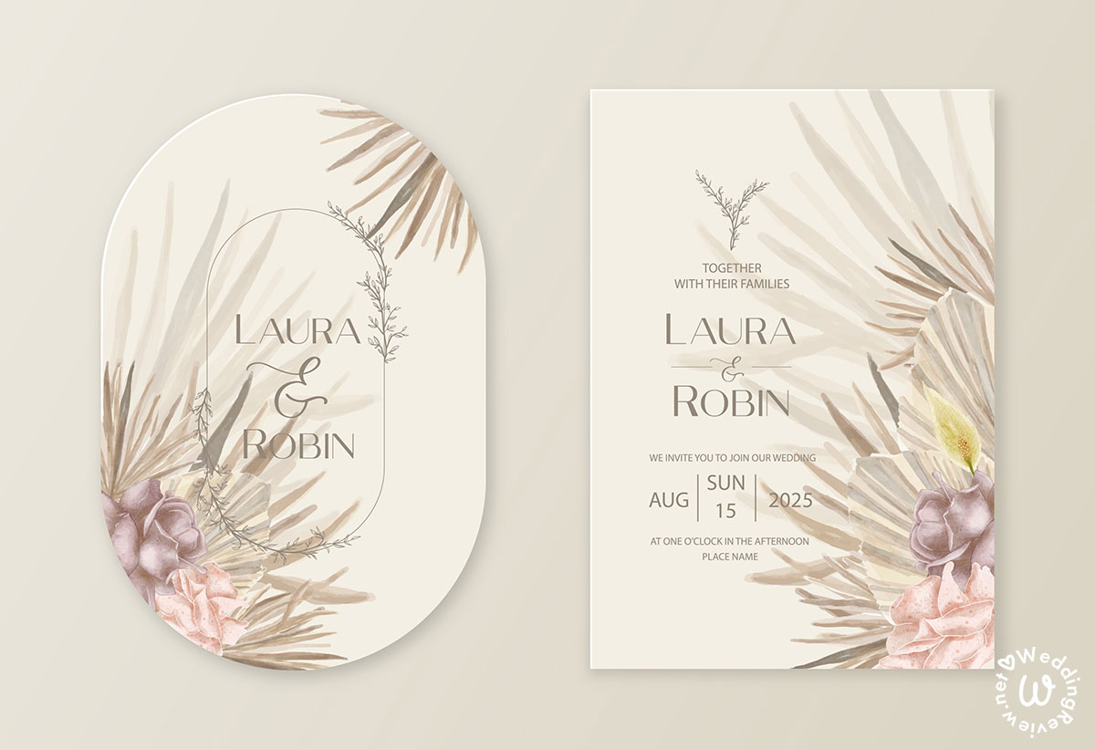 20 แบบ การ์ดแต่งงาน มินิมอล เรียบเก๋ ถูกใจ เข้ากับธีมงานแต่ง