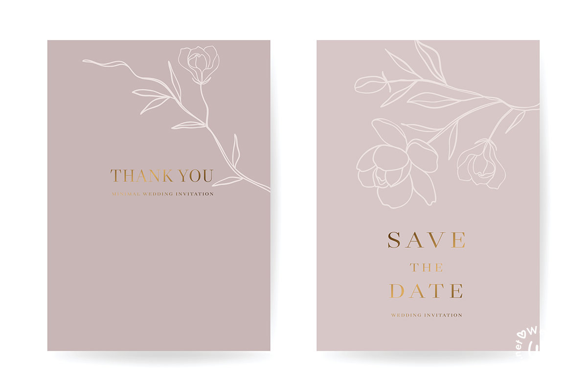 20 แบบ การ์ดแต่งงาน มินิมอล เรียบเก๋ ถูกใจ เข้ากับธีมงานแต่ง