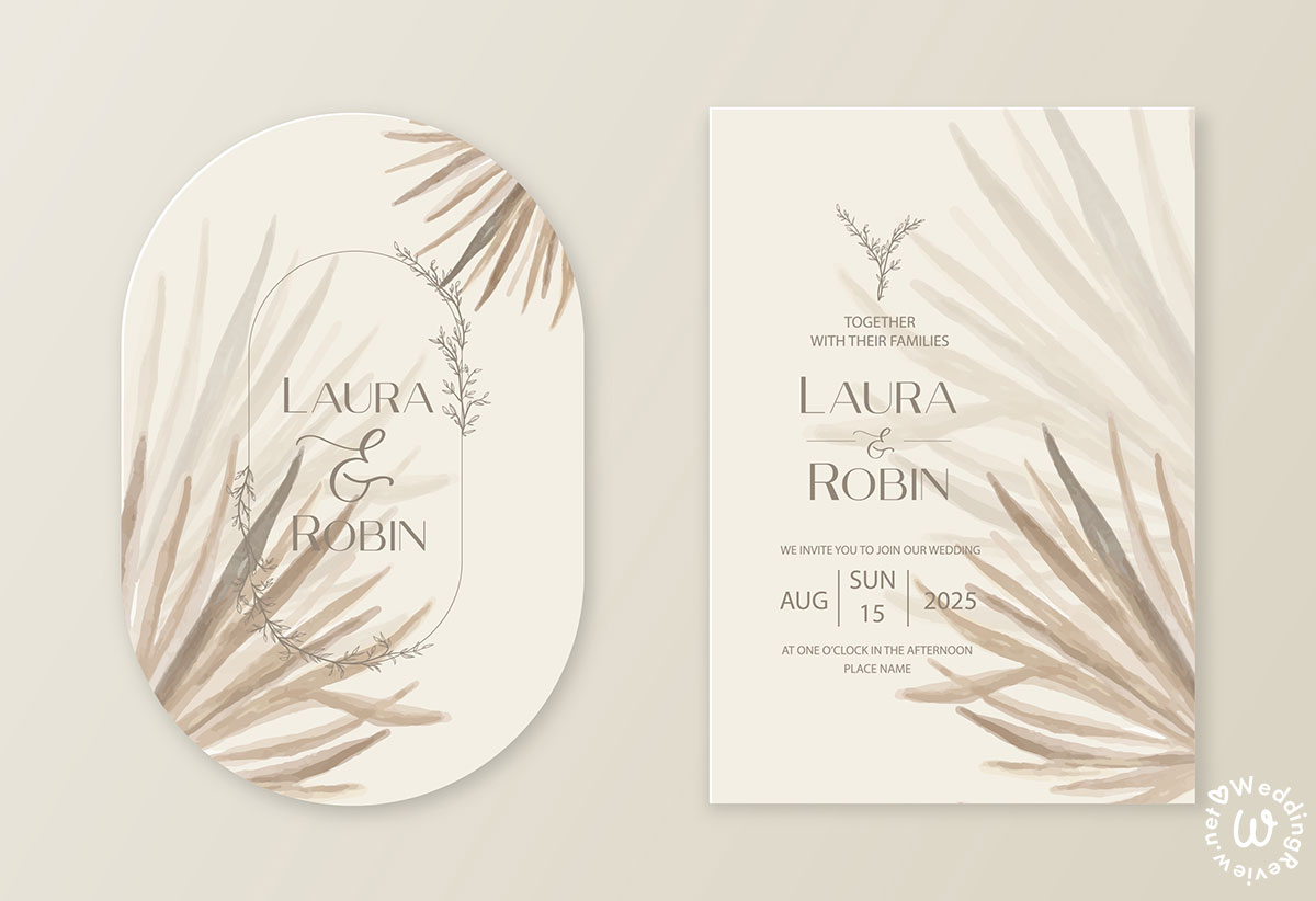 20 แบบ การ์ดแต่งงาน มินิมอล เรียบเก๋ ถูกใจ เข้ากับธีมงานแต่ง