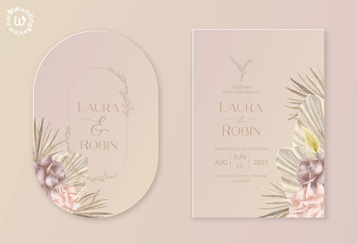 20 แบบ การ์ดแต่งงาน มินิมอล เรียบเก๋ ถูกใจ เข้ากับธีมงานแต่ง